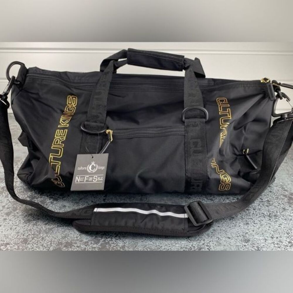 Culture Kings Duffle Bag black & gold
